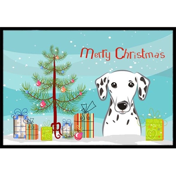 Carolines Treasures BB1582JMAT Christmas Tree & Dalmatian Indoor or Outdoor Mat; 24 x 36 BB1582JMAT - main